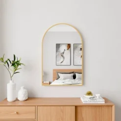 Alani Contemporary 36*24 Arched Wall Mirror,Arch-shaped Wall Mirror With Aluminum Alloy Frame- The Pop Home -Umbra Home Decor Shop GUEST c020e076 b769 407f 9d79 8adc91f0bf02