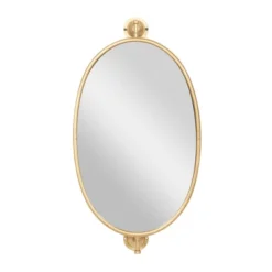 Industrial Wood Oval Shaped Wall Mirror - Olivia & May -Umbra Home Decor Shop GUEST c07a1efd 779b 4586 8df7 2ba4e24c3cee