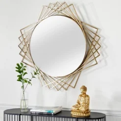 Metal Geometric Wall Mirror - Olivia & May