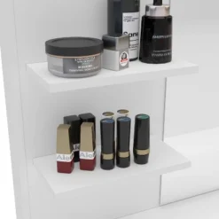 Olivia Vanity Table With Lighted Mirror White - Polifurniture: Modern Design, 6 Drawers, Storage Cabinet -Umbra Home Decor Shop GUEST c1115066 b292 46b5 a6c8 804dc7b9c908