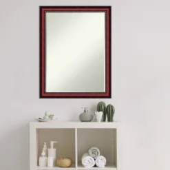 Amanti Art Rubino Cherry Scoop Petite Bevel Wood Bathroom Wall Mirror 27 X 21 In. -Umbra Home Decor Shop GUEST c1e53008 2068 4a39 aabd 917367d72a54