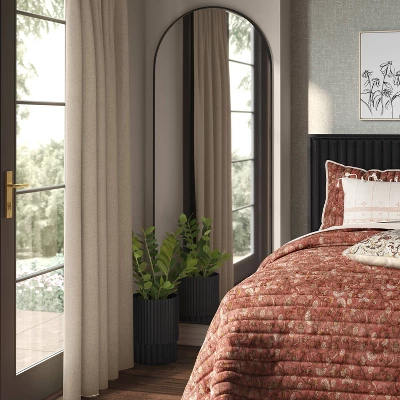 28" X 72" XL Arch Mirror Black - Threshold™ 1 28" X 72" XL Arch Mirror Black - Threshold™