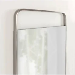 20" X 36" Nobles Radius Corner Framed Decorative Wall Mirror Silver - Kate & Laurel All Things Decor -Umbra Home Decor Shop GUEST c284824f 8995 4408 8eb5 efdc385470fd