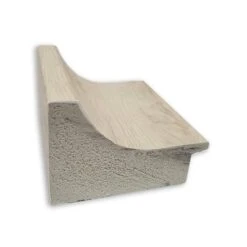 43" X 32" Non-Beveled Regal Birch Cream Bathroom Wall Mirror - Amanti Art: Rectangle, Polystyrene Frame, Wall Mounted