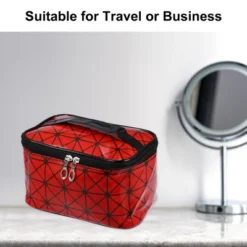 Unique Bargains Rhombus Pattern Red Makeup Bag With Mirror Cosmetic Travel Bag For Women 1 Pcs 14 Unique Bargains Rhombus Pattern Red Makeup Bag With Mirror Cosmetic Travel Bag For Women 1 Pcs -Umbra Home Decor Shop GUEST c37d6373 bcd3 4fde 970f 04fc7dbe555f