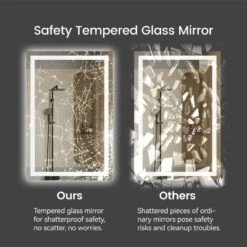 20in*28in LED Bathroom Mirror,Front-Lit And Back-Lit, Stepless Dimmable, 3 Colors CRI90+, Brightness Memory, Shatter-Proof,Anti-fog LED Vanity Mirror -Umbra Home Decor Shop GUEST c3974418 dc64 426a 9ee0 b7cf2a7331b9