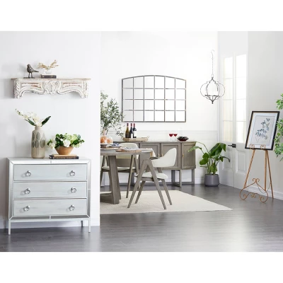 Metal Window Pane Inspired Wall Mirror With Arched Top Black - Olivia & May 7 Metal Window Pane Inspired Wall Mirror With Arched Top Black - Olivia & May - Image 7