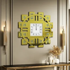 Large Wall Clock With Mirror Finishing Wall Decor Mirror Clock W/ Diamond Inlay -Umbra Home Decor Shop GUEST c4f5159a 010c 4b29 b505 8fb022780e49