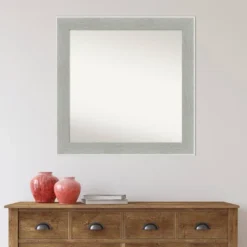31" X 31" Non-Beveled Glam Linen Bathroom Wall Mirror Gray - Amanti Art 12 31" X 31" Non-Beveled Glam Linen Bathroom Wall Mirror Gray - Amanti Art -Umbra Home Decor Shop GUEST c50730b2 4f17 4175 8ec3 c6b35eb9a0cf