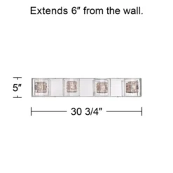 Possini Euro Design Modern Wall Light Four-Light Chrome 30.75" Vanity Fixture For Bathroom Over Mirror -Umbra Home Decor Shop GUEST c52523e4 6468 46be a45f c36f50581220