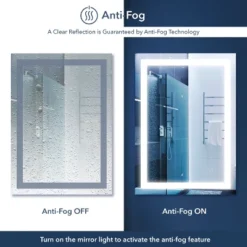 Remy Rectangular Frameless Anti-Fog Aluminum Front-lit Tri-color LED Bathroom Vanity Mirror With Smart Touch Control - JONATHAN Y -Umbra Home Decor Shop GUEST c59511b4 2215 427e b4db 2740f4cf5661