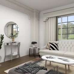 Set Of 2 Glam Fir Console Tables With Mirror White - Olivia & May 32 Set Of 2 Glam Fir Console Tables With Mirror White - Olivia & May -Umbra Home Decor Shop GUEST c5be22bc 4aa3 4656 822f 724cee4fbadc