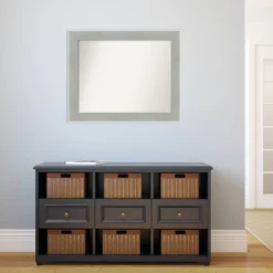 33" X 27" Non-Beveled Glam Linen Bathroom Wall Mirror Gray - Amanti Art 11 33" X 27" Non-Beveled Glam Linen Bathroom Wall Mirror Gray - Amanti Art -Umbra Home Decor Shop GUEST c63fe503 8a0f 4fb6 96ff 6eea6eb3b431