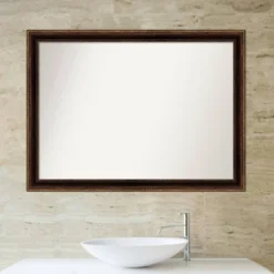 42" X 31" Non-Beveled Corded Bathroom Wall Mirror Bronze - Amanti Art -Umbra Home Decor Shop GUEST c6e18f90 6cfc 4598 b98d 21f71ab7f406