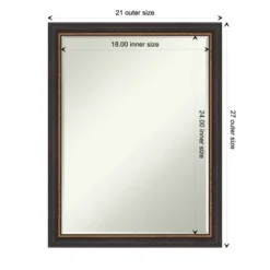 Amanti Art Ashton Black Petite Bevel Wood Bathroom Wall Mirror 26.5 X 20.5 In. -Umbra Home Decor Shop GUEST c71b30c1 b2af 4236 a6e0 db54915a37bd
