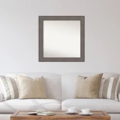 31" X 31" Non-Beveled Country Barn Wood Wall Mirror - Amanti Art -Umbra Home Decor Shop GUEST c72c85b9 864e 4988 b222 c76cac9f360c