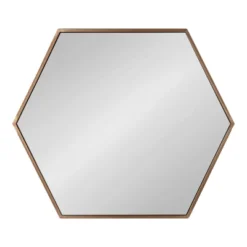 22" X 25" McNeer Hexagon Wall Mirror Bronze - Kate & Laurel All Things Decor