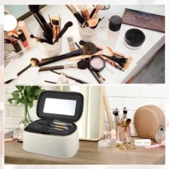 Unique Bargains PU Leather Makeup Bag With Mirror 1 Pc -Umbra Home Decor Shop GUEST c78d989a fb1e 4650 a57f d53f9a767b72