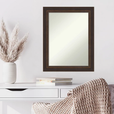 23" X 29" Non-Beveled Lara Bronze Wood Wall Mirror - Amanti Art 5 23" X 29" Non-Beveled Lara Bronze Wood Wall Mirror - Amanti Art - Image 5