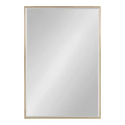 24.7" X 36.7" Rhodes Rectangle Wall Mirror Gold - Kate & Laurel All Things Decor