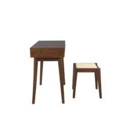 Linon Callie Solid Wood Vanity With Stool: Bohemian Design, Flip Mirror, Storage Space -Umbra Home Decor Shop GUEST c9011dfc c73e 4659 b3b0 60d41e08db3d