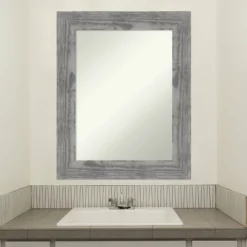 24" X 30" Non-Beveled Bridge Wood Bathroom Wall Mirror Gray - Amanti Art 15 24" X 30" Non-Beveled Bridge Wood Bathroom Wall Mirror Gray - Amanti Art -Umbra Home Decor Shop GUEST c910ebf8 b08d 41a0 b3b1 551009cd5a17