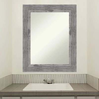 24" X 30" Non-Beveled Bridge Wood Bathroom Wall Mirror Gray - Amanti Art 8 24" X 30" Non-Beveled Bridge Wood Bathroom Wall Mirror Gray - Amanti Art - Image 8