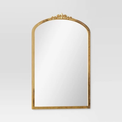 20"x30" Decorative Gold Wall Mantle Mirror Gold - Threshold™ 2 20"x30" Decorative Gold Wall Mantle Mirror Gold - Threshold™ - Image 2