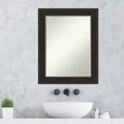 Amanti Art Accent Bronze Petite Bevel Bathroom Wall Mirror 29 X 23 In. -Umbra Home Decor Shop GUEST ca192fcb 6cab 4b30 94f1 f848fc77bdfb