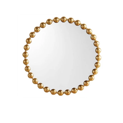 Round Marlowe Decorative Wall Mirror Gold - Madison Park Signature 1 Round Marlowe Decorative Wall Mirror Gold - Madison Park Signature