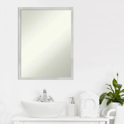 20" X 26" Non-Beveled Svelte Silver Wood Bathroom Wall Mirror - Amanti Art 6 20" X 26" Non-Beveled Svelte Silver Wood Bathroom Wall Mirror - Amanti Art - Image 6