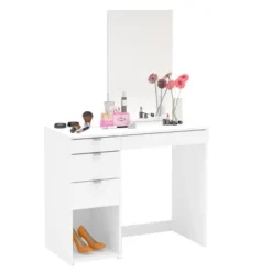 Joplin Vanity With Mirror White - Polifurniture -Umbra Home Decor Shop GUEST cb494008 2164 4a12 a13f a3906299c5a1
