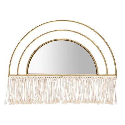 Stylish Decorative Large Wall Mirror With Bohemian-Inspired Arched Frame - Enhances Living Room, Bathroom Mirror, Or Bedroom Décor 1 Stylish Decorative Large Wall Mirror With Bohemian-Inspired Arched Frame - Enhances Living Room, Bathroom Mirror, Or Bedroom Décor
