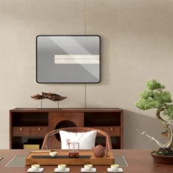 HOMCOM Aluminum Frame Wall Mounted Mirror, Decorative Rectangular Wall Mirror (Horizontal/Vertical) -Umbra Home Decor Shop GUEST cbc5114c a448 4c18 94af 0b5531588794