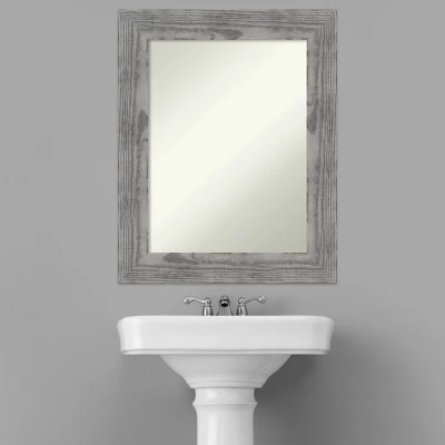24" X 30" Non-Beveled Bridge Wood Bathroom Wall Mirror Gray - Amanti Art 4 24" X 30" Non-Beveled Bridge Wood Bathroom Wall Mirror Gray - Amanti Art - Image 4