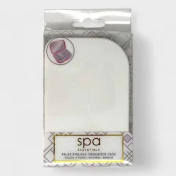 Spa Essentials False Eyelash Organizer Case With Mirror Mini Empty Eyelashes Travel Storage Box - Holds 3 Pairs - White -Umbra Home Decor Shop GUEST cc0ee9e7 fa74 4d3b 967d 25d62dc9f0b9