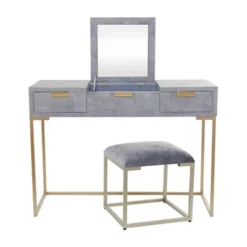 Contemporary Wood Console Table Dressing Table Desk With Mirror And Stool Set - Olivia & May -Umbra Home Decor Shop GUEST cd47ffb2 cf32 4fca b58d 8024710a43b3