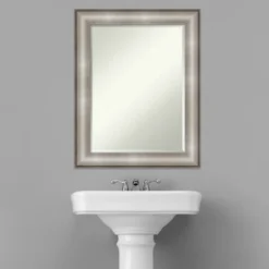 23" X 29" Imperial Framed Bathroom Vanity Wall Rectangle Mirror Silver - Amanti Art -Umbra Home Decor Shop GUEST d01a9e9b 9933 4c46 9e20 5ae5730327ee