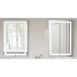 24"x30" Frameless Dimmable LED Wall Mirror With Anti Fog Glass - Tosca -Umbra Home Decor Shop GUEST d02d8ce3 d376 465d a238 d4e14db38e55