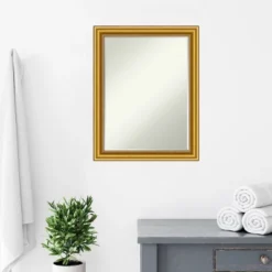 Amanti Art Townhouse Gold Petite Bevel Wood Bathroom Wall Mirror 27.5 X 21.5 In. 11 Amanti Art Townhouse Gold Petite Bevel Wood Bathroom Wall Mirror 27.5 X 21.5 In. -Umbra Home Decor Shop GUEST d0c50a5b 8de0 47d6 9430 60264c489482