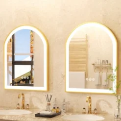 36x24 Inch Arch LED Bathroom Mirror Metal Frame 3 Colors Dimming Wall Anti-fog -Umbra Home Decor Shop GUEST d0e840c1 3926 412b 9793 d32f2acb81ae