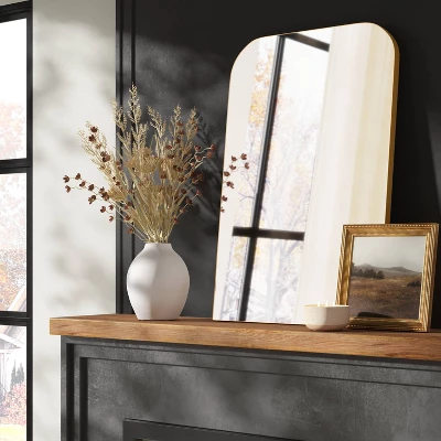 24" X 36" Infinity Mantle Mirror Brass - Threshold™ 1 24" X 36" Infinity Mantle Mirror Brass - Threshold™