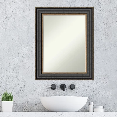 Amanti Art Thomas Black Bronze Petite Bevel Bathroom Wall Mirror 29.75 X 23.75 In. 4 Amanti Art Thomas Black Bronze Petite Bevel Bathroom Wall Mirror 29.75 X 23.75 In. - Image 4