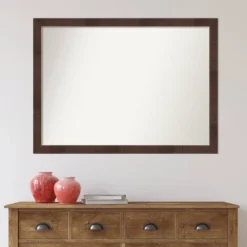 41" X 30" Non-Beveled Wildwood Brown Narrow Bathroom Wall Mirror - Amanti Art -Umbra Home Decor Shop GUEST d183e134 fb30 4945 a6ef 532d646767f9