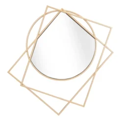Pinnacle Decorative Wall Mirror Gold - ZM Home