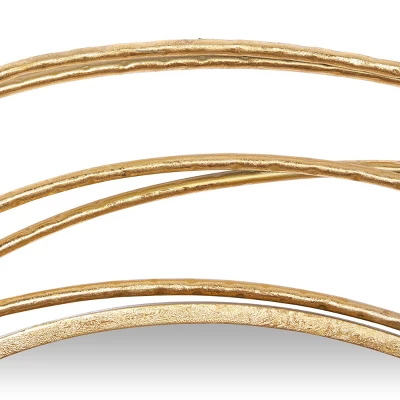Metal Wall Mirror With Overlapping Ring Frame Gold - Olivia & May 6 Metal Wall Mirror With Overlapping Ring Frame Gold - Olivia & May - Image 6