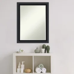 Amanti Art Nero Black Petite Bevel Wood Bathroom Wall Mirror 27.5 X 21.5 In. -Umbra Home Decor Shop GUEST d23d1756 2ed8 4aa7 bf65 0e59fd96feff