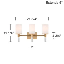 Possini Euro Design Lucius 21 3/4" High Modern 3 Light Bathroom Vanity Wall Lamp Light Fixture Mount Over The Sink Mirror Hardwired Soft Gold -Umbra Home Decor Shop GUEST d2652ba4 e735 4fcf bcdf fb49a8232aa2