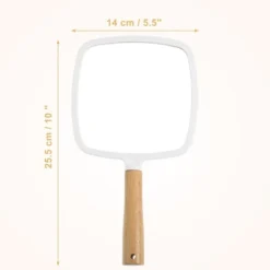 Unique Bargains Square Portable Handheld Wood Handle Vanity Cosmetic Makeup Mirror 1 Pc -Umbra Home Decor Shop GUEST d28153cd a8a1 4a4e 9158 3ecaa8a8d85a