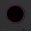 National Brand LED Round Wall Mirror: Acrylic, Neon Pink, USB Powered, No Assembly Required, Integrated LED Bulb